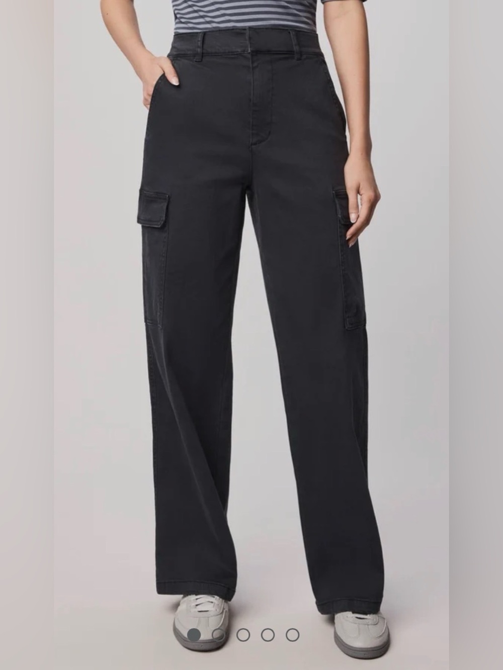 NWT Splendid Kylie Wide-Leg Cargo Pants Lead XS Utility Luxe Essential